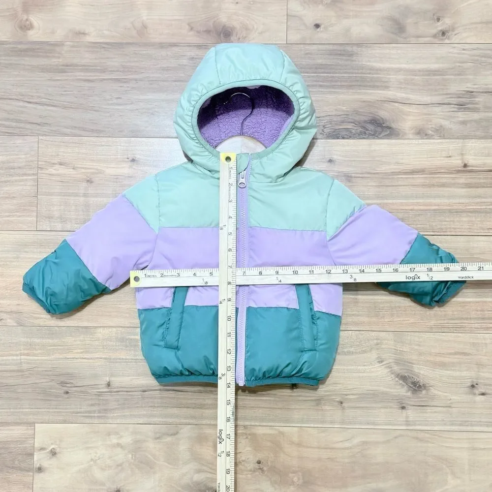 Swiss Tech toddler hooded puffer jacket Size 12M